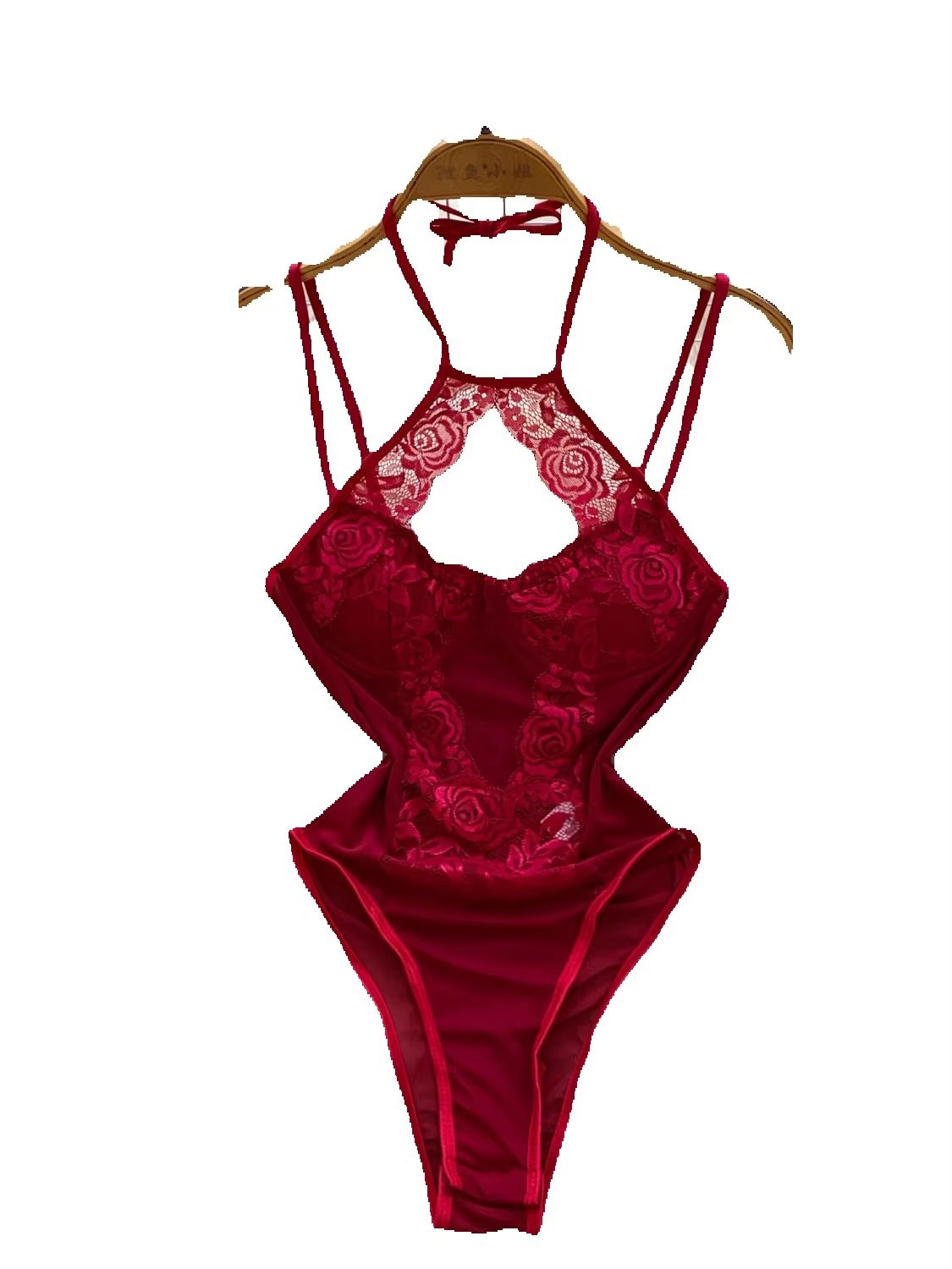 Lace Teddy Lingerie - Foamlina Body Sexy Feminino de Renda