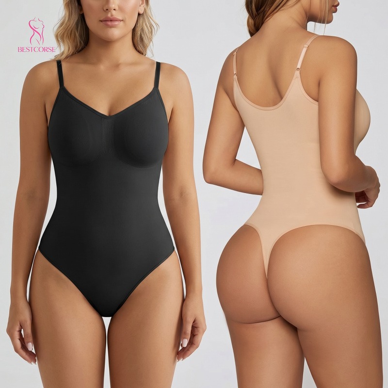 Shapewear Bodysuit Firm - Body Feminino Mulher Preto Body Modelador