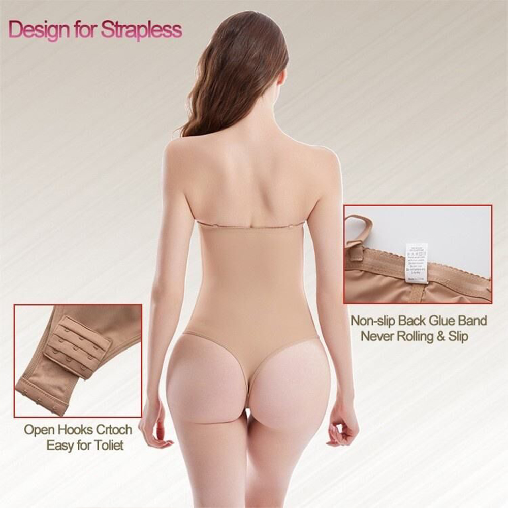 Sem alças invisível barriga co - Shapewear Bodysuit Firm avaliação e preço