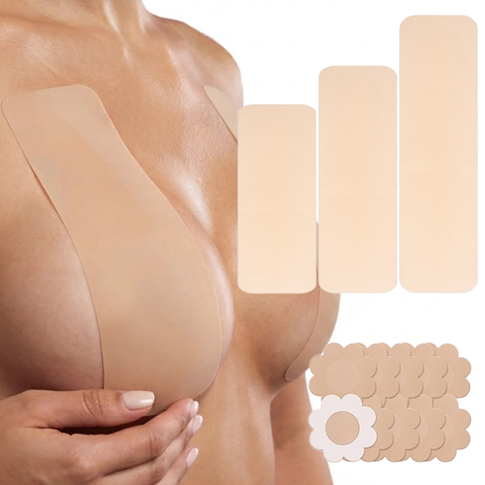 6 Peças de Fita de Silicone Pr - Silicone Bra Adhesive avaliação e preço