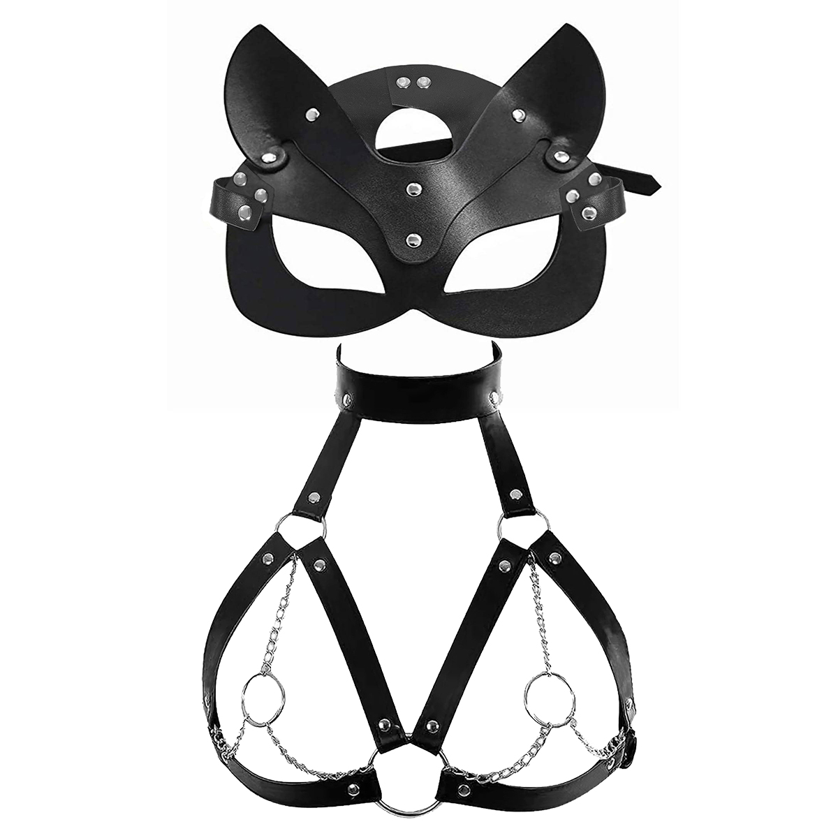Mulheres sexy máscara venda co - Garter Belt Set avaliação e preço